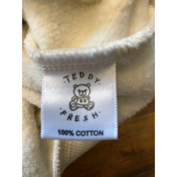 Teddy Fresh Sweatshirt with Puffy Rainbow Logo Unisex Off White Size Medium‎ - Picture 5 of 6